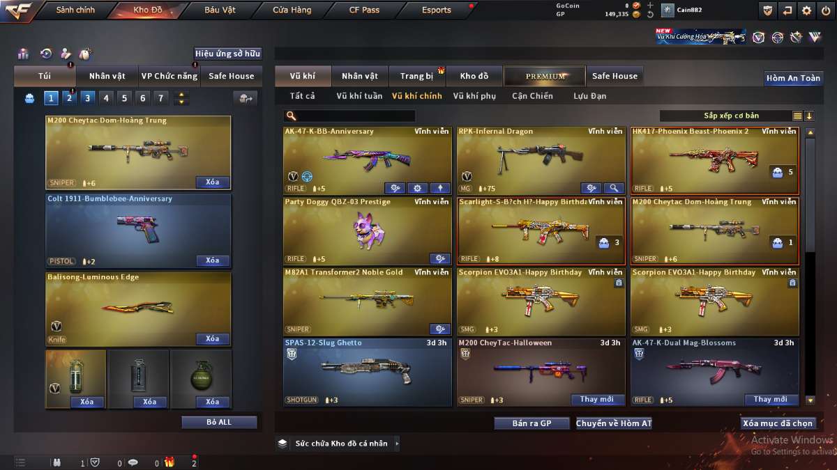 shop acc cf uy tin gia re
